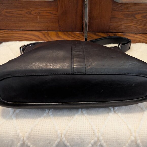 Vintage Coach 9188 Black Leather Legacy Slim Duffle Shoulder Bag/crossbody - Picture 6 of 11